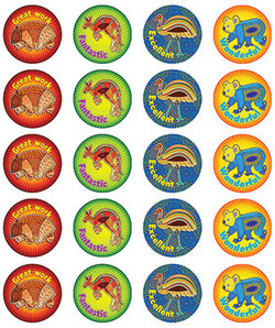 Stickers - Dot-Style Animals - Pk 100  RIC9230