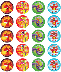 Stickers - Dragons - Pk 100  RIC9242