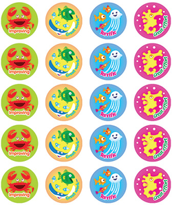 Stickers - Sea - Pk 100  RIC9243