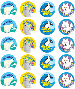 Stickers - Polar Animals - Pk 100  RIC9245