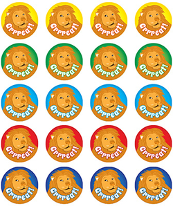 Stickers - Lion-Grrreat! - Pk 100  RIC9254