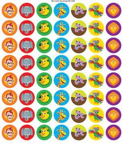 Stickers - Zoo Animals Mini Merit - Pk 280  9321862004113