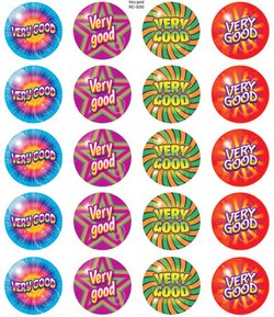 Stickers - Very Good - Pk 100  9321862004076