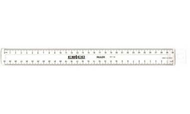 Ruler Plastic 30cm T105 Clear Celco (30cm) old-9417121807042