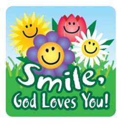 Smile, God Loves You! Christian Stickers 2770000790635