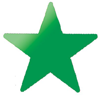 Star Green Foil Stickers 9317331001325
