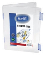 Student Case A4 Hard With Clips Clear Bantex 9302234341111