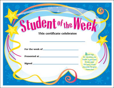 Student of the Week Classic Certificates 2770009241411
