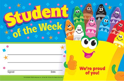Student of the Week Crayons Recognition Awards 2770009245471