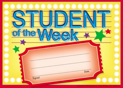 Student of the Week Recognition Award (Pack of 30) 2770000000376