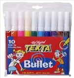 Texta Bullet Colour Markers - Pack of 10 9311960180123