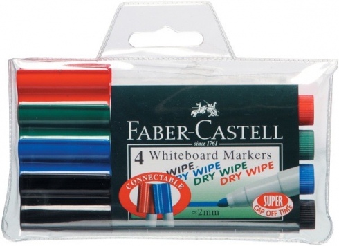 Whiteboard Markers - Faber Connector (Pack of 4) 4005401592044