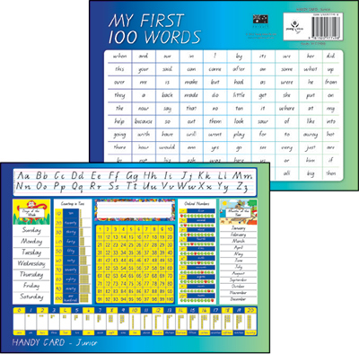 Deskmat - Junior Handy Cards Double Sided Laminated  YI77498