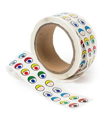 Adhesive Eyes Assorted Colours Roll of 2000 9314289028282