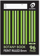 Botany Book A4 96 Page Olympic T896 Interleaved Blank &amp; Feint Rule 8mm Lines 9310029050704