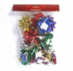 Christmas Gift Bows in Assorted Sizes &amp; Colours (Pack of 40) 9311192529264