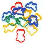 Cookie Cutters - Pack of 12 (Pack of 12, Assorted Colours) 9314812104414