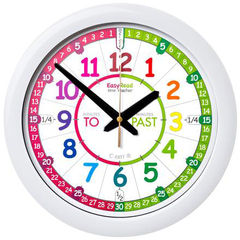 EasyRead Time Teacher Rainbow Face Clock 29cm &quot;Past &amp; To&quot; 2770009233065