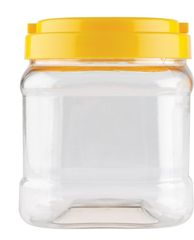 Plastic Jar 1.5ltr Yellow Lid 120 x 150mm 9314289023096