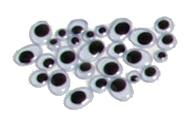 Joggle Eyes Pk 100 Asst Sizes &amp; Shapes (Pack of 100, Black and White, Assorted Sizes) 9314812103790