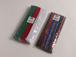 Tinsel Pipe Cleaners  (Pack of 150, Assorted Glitter Colours, 30cm) 9314812102205