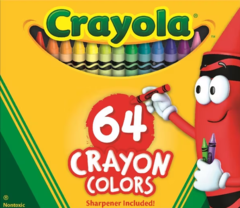 Crayons Pk 64 Crayola Regular 11x92mm