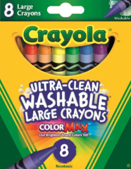 Crayons Large Pk 8 Crayola 11x101mm Color Max Ultra Clean Washable