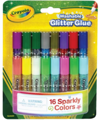 Glitter Glue Pk 16 Crayola Pipsqueaks Washable