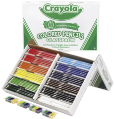 Colour Pencils Pk 240 Crayola Round 3.3mm Leads Classpack 20 x 12 Colours