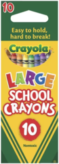 Crayons Large Pk 10 Crayola School 11x101mm