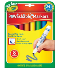 Felt Pens Broad Pk 8 Crayola My First Ultra Clean Washable Markers Round Nib