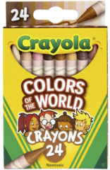 Crayons Pk 24 Crayola Colours of the World 11x92mm