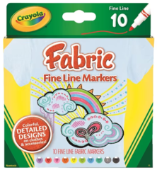 Fabric Markers Fine Pk 10 Crayola