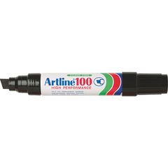 Permanent Marker Artline 100 Black Broad Chisel Tip 7.5-12.0mm 4974052803307