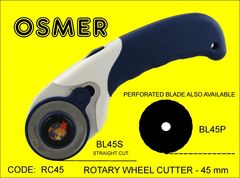 Cutter Rotary Wheel 45mm Straight Blade Osmer With Safety Lock *Each* 9313023183454