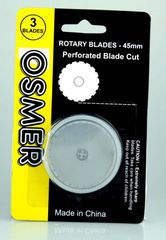 Cutter Blade Rotary Wheel 45mm Perforated Pk 3 Osmer Suits  RC45 9313023234507