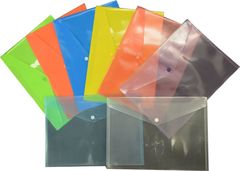 Document Wallet Plastic A4 Yellow Osmer Button Closure 9313023461071