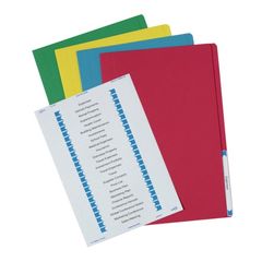 Avery Assorted Colours Manilla Folder with Labels Foolscap, 186 GSM
