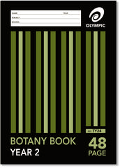 Botany Book A4 48 Page Olympic Stripe Year 2 Qld Rule &amp; Plain Interleaved Stapled [TY24i] 9310029050681