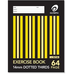 Exercise Book 9x7 64 Page Olympic Stripe 14mm Dotted Thirds Stapled 225mmx175mm [D2146] 9310353005906