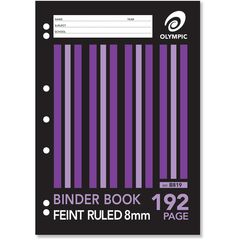 Binder Book A4 192 Page Olympic Stripe 8mm Feint Rule Section Bound [B819] 9310353034647
