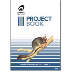 Project Book 24 Page Olympic #525 "Possum" Portrait 1/3 18mm Dotted Thirds &amp; 2/3 Plain Stapled 335x245mm [P525] 9310353042260
