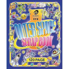Scrap Book 120 Page Olympic "Outerspace" 60gsm Stapled 330mm x 280mm [SO12] 9310353092326