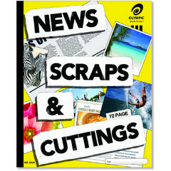 Scrap Book 72 Page Olympic &quot;News &amp; Cutting&quot; 60gsm Stapled 400mmx325mm [S929] 9310353092678