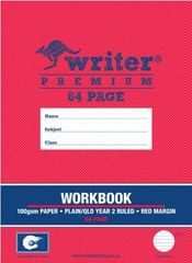 Workbook 64 Page Blank &amp; Year 2 Rule Interleaved &#039;Prawn&#039; EB6601																											 9314649066015