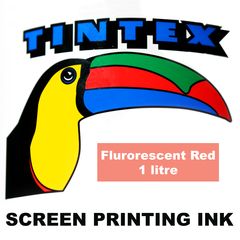 Screen Printing Ink 1L Fluro Red Tintex 9316960602842