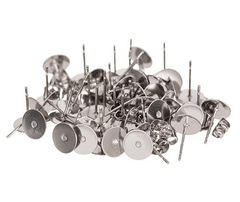 EARRING POSTS & STUDS 8MM 100S STAINLESS STEEL