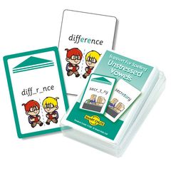 Smart Chute Cards - Unstressed Vowels - Support for Spelling