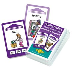 Smart Chute Cards - Adding Prefixes - Transforming Words - Negatives & Opposites