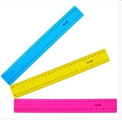 Ruler Plastic 30cm Tinted Asst Cols 5702232470600